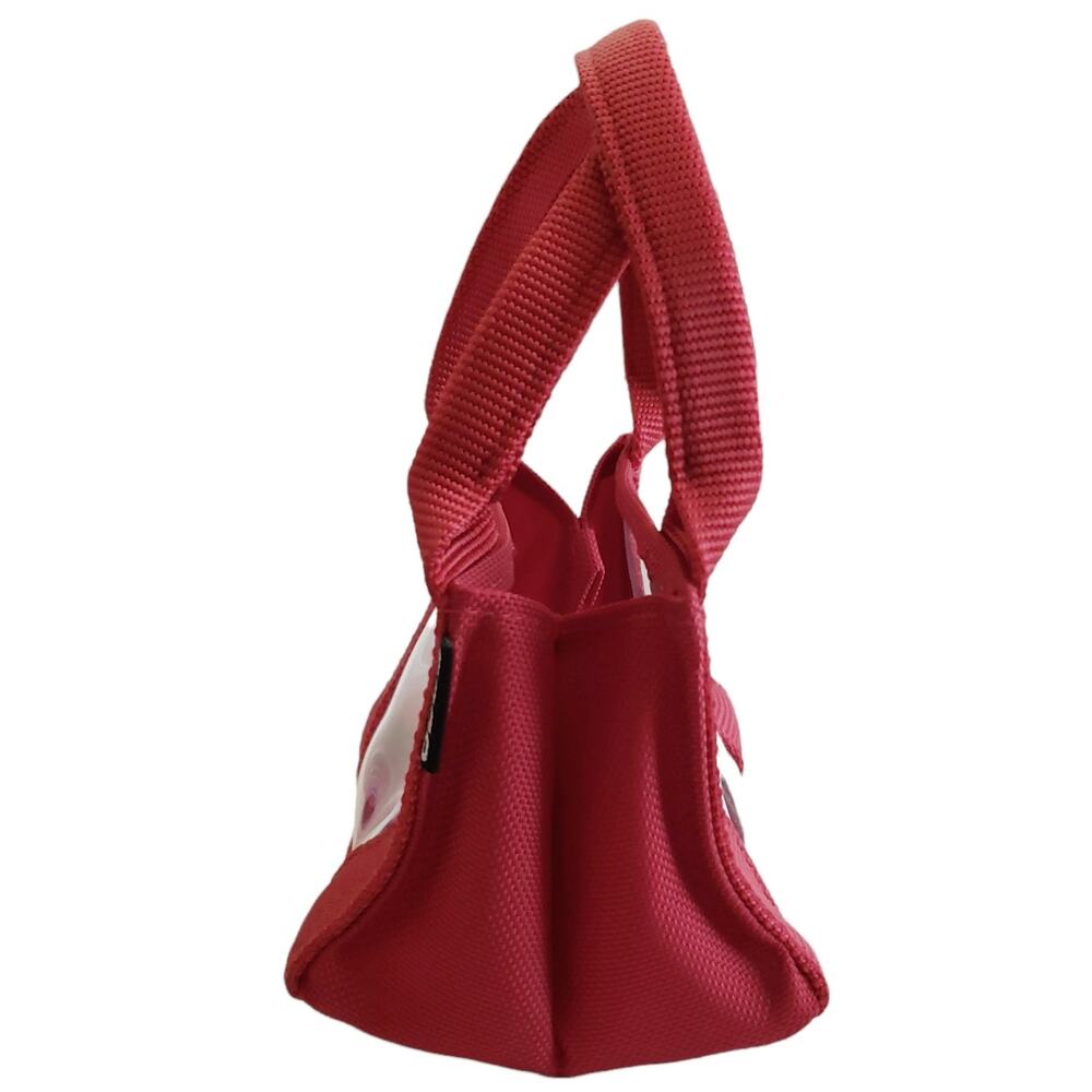 XO GOGO red Baby Box mini see thru top handle tote bag little tiny purse - Picture 2 of 6